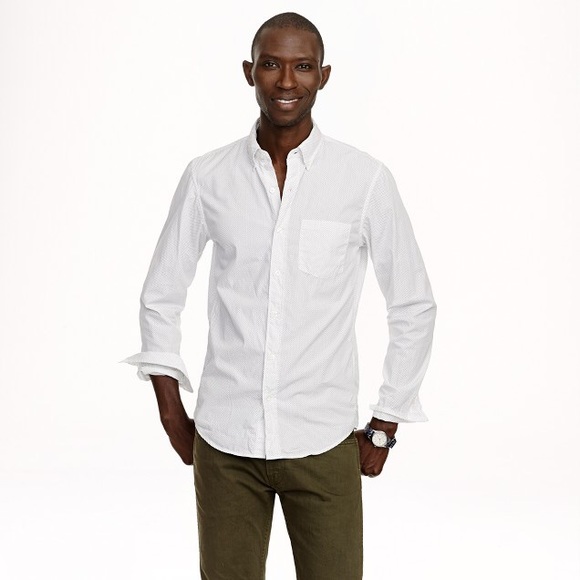 J. Crew Other - J.Crew Slim Secret Wash Shirt In Pindot Medium